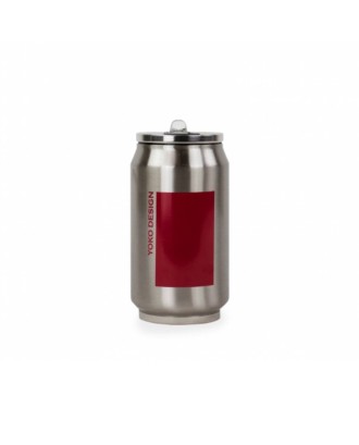 Cutie izoterma cu pai, 280ml, rosu duo - YOKO DESIGN